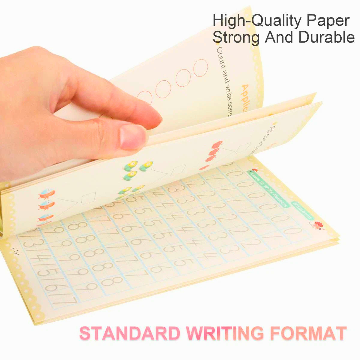 Magic Grooved Handwriting Practice Book for Kids Reusable Copybook Set