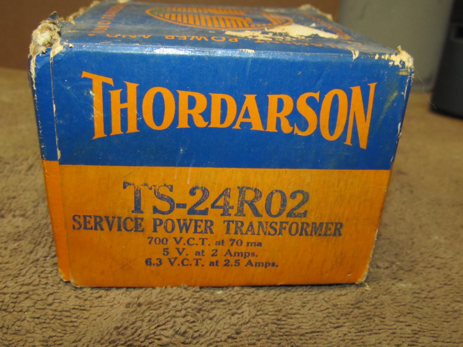 NOS Thordarson Power Transformer TS-24R02 700 vct, 5v, 6.3 vct
