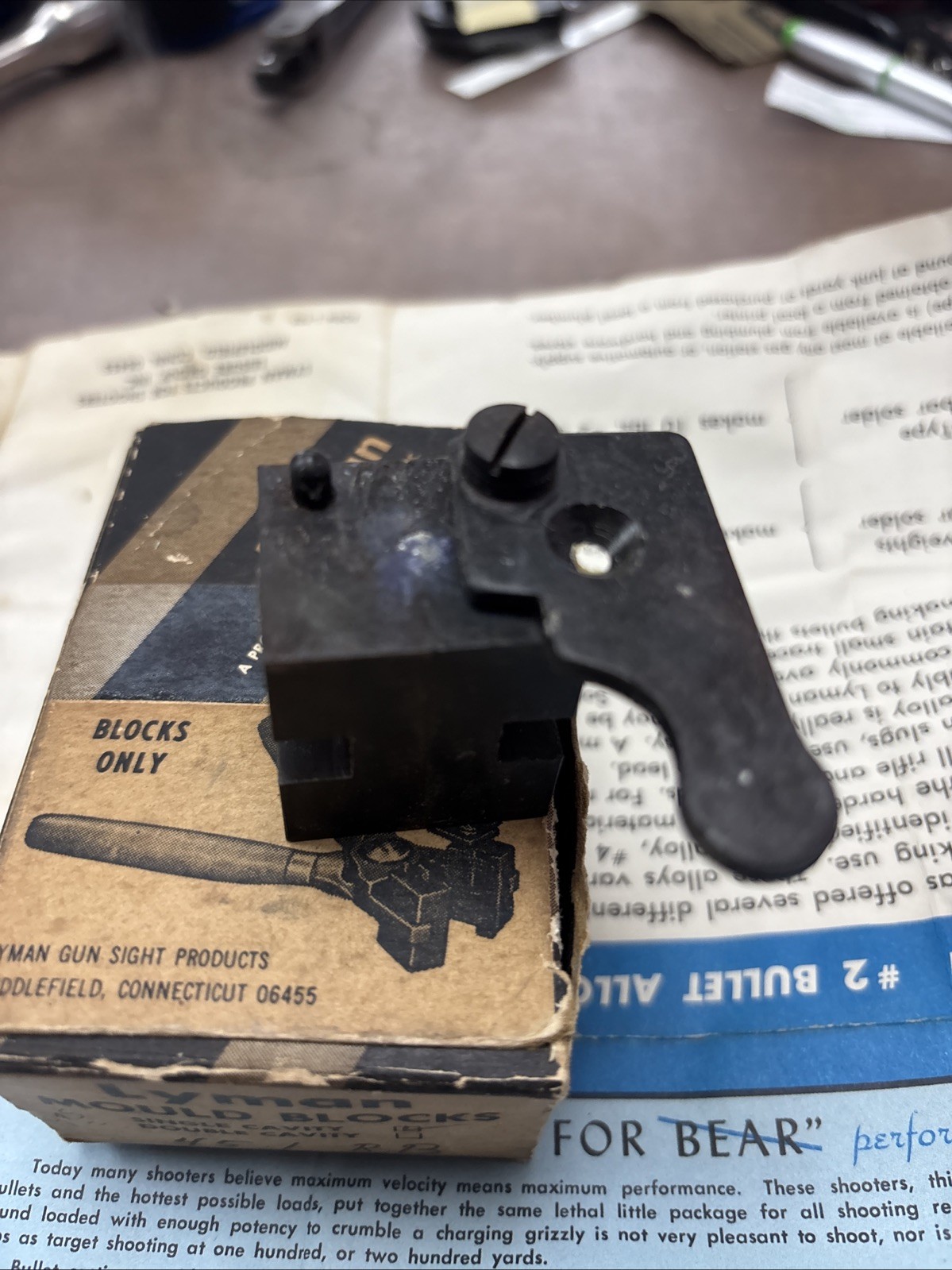 Lyman Bullet Mould Blocks Single Cavity 375/942 (B-25)