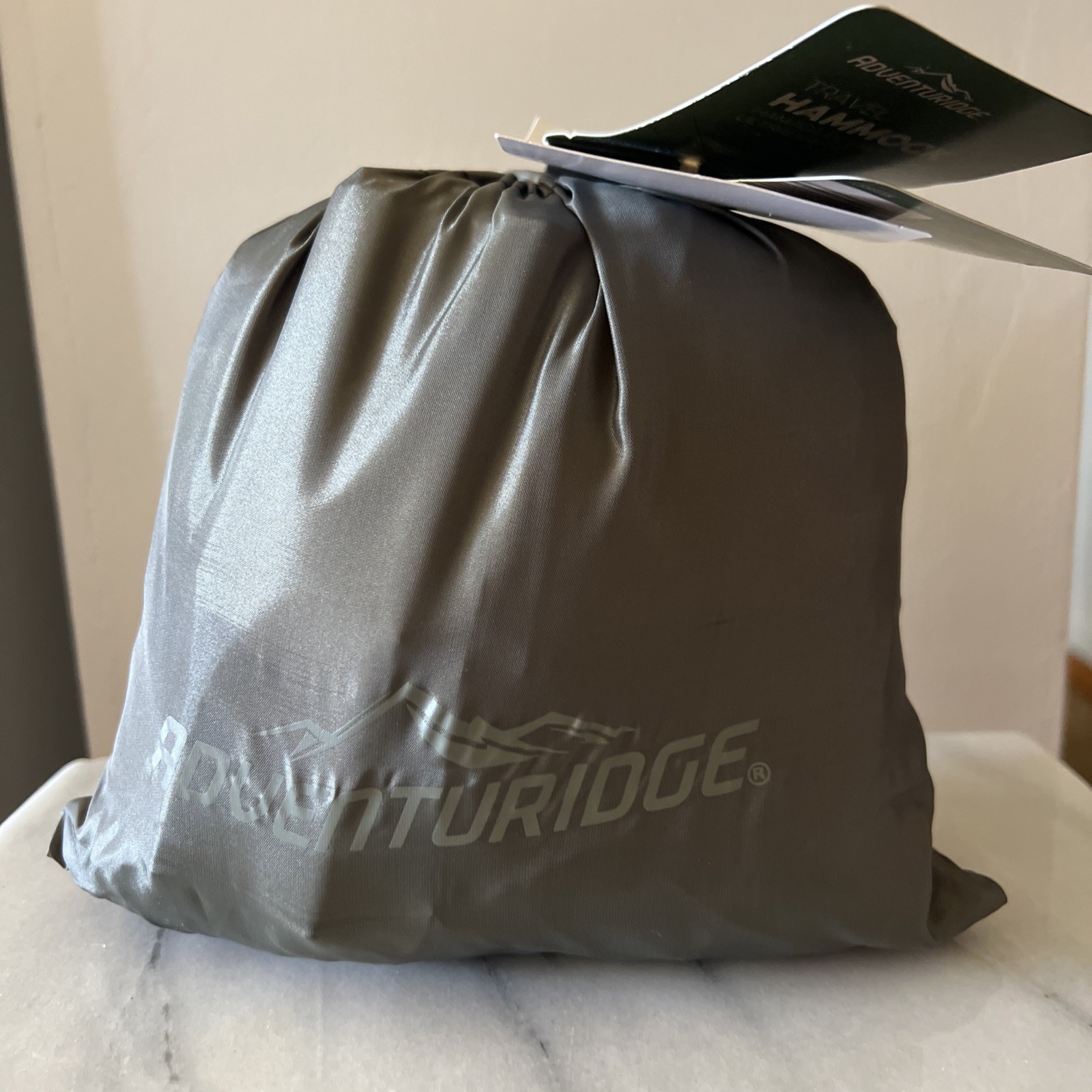 NEW- Adventuridge Travel Hammock Holds 330 lbs W/Rope Straps, Carabiners & Bag