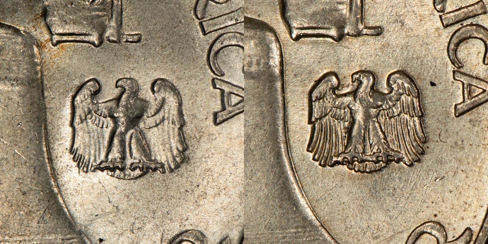 2-Coin 1958 50c Franklin Half Dollar Ty-1 Ty-2 Stk Proof Dies - .72 ASW - Z6749