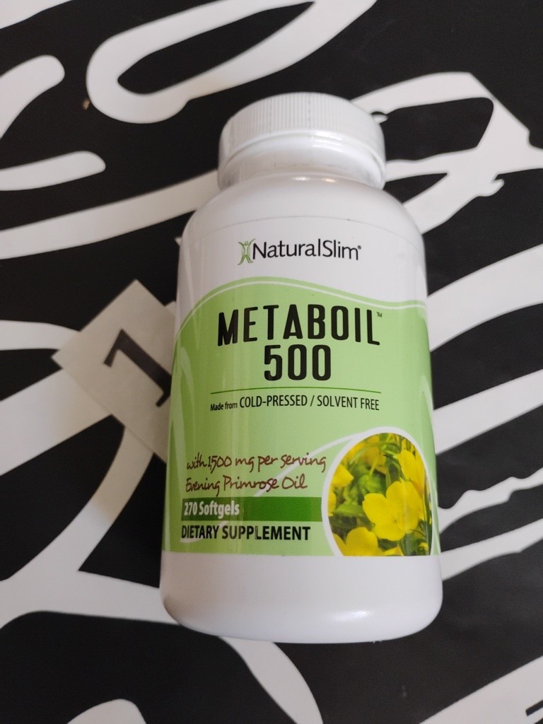NaturalSlim Metaboil 500 Evening Primrose Oil Softgel wGLA 270 Gels New Exp05/28