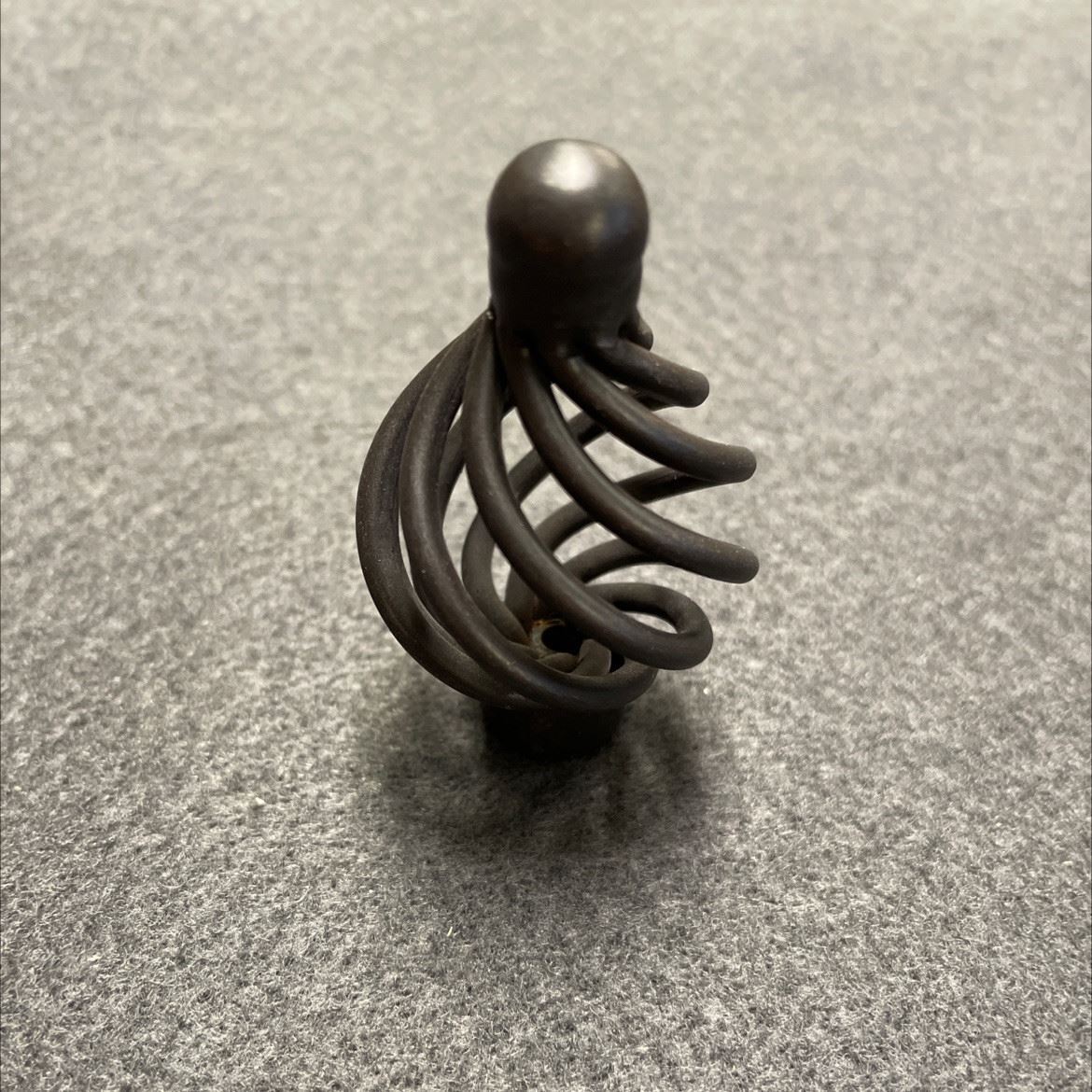 1-1/4" Birdcage Knob Wrought Iron