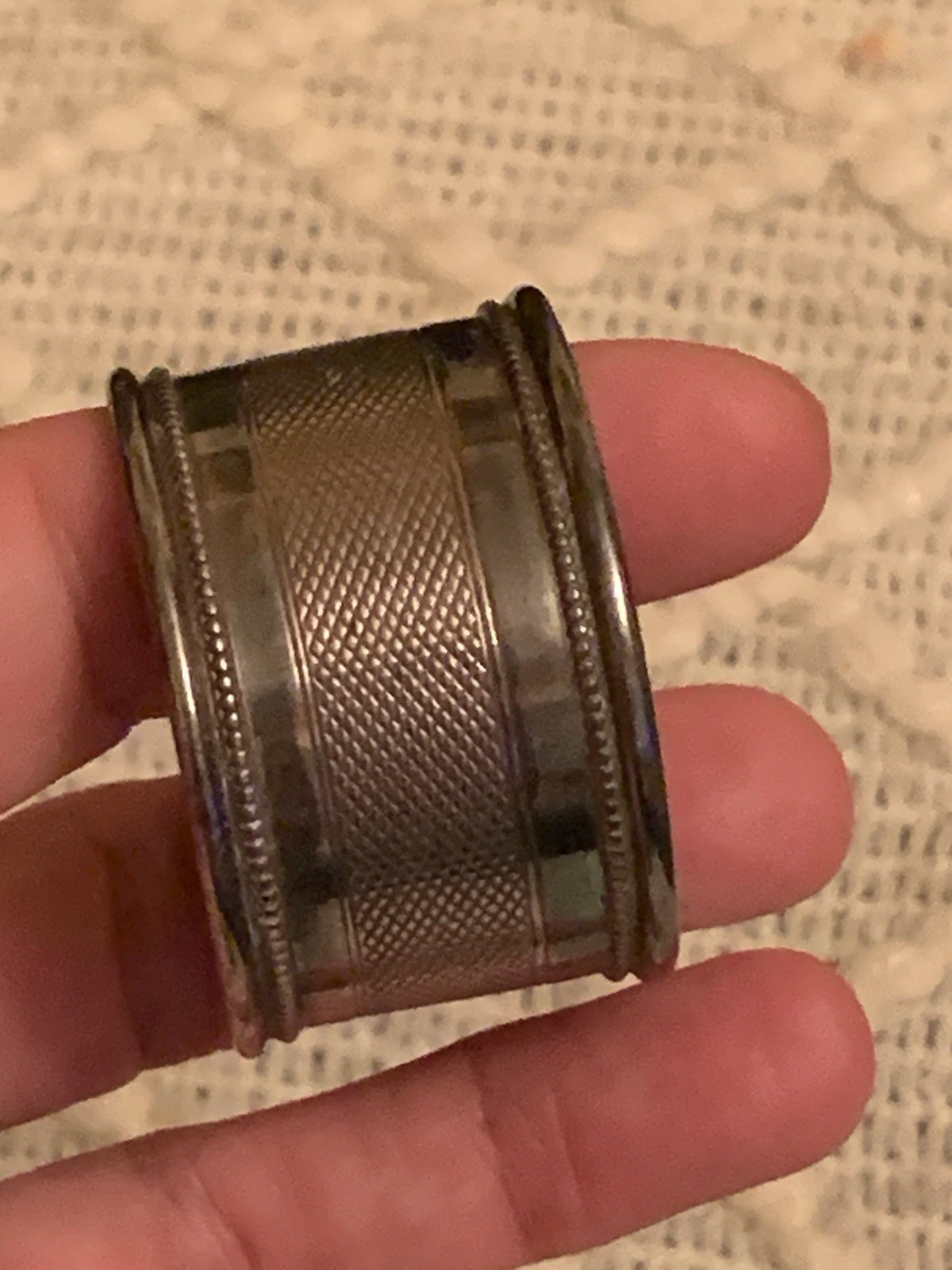 Sterling Silver napping ring antique , not marked, tested, 26 grams