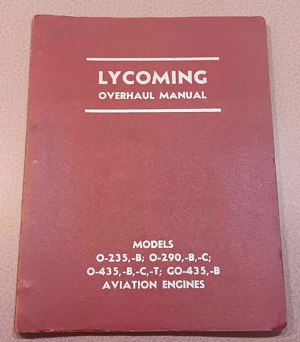 Vintage 1947 Avco LYCOMING Aviation Engine OVERHAUL MANUAL 1943 Bendix Scintilla