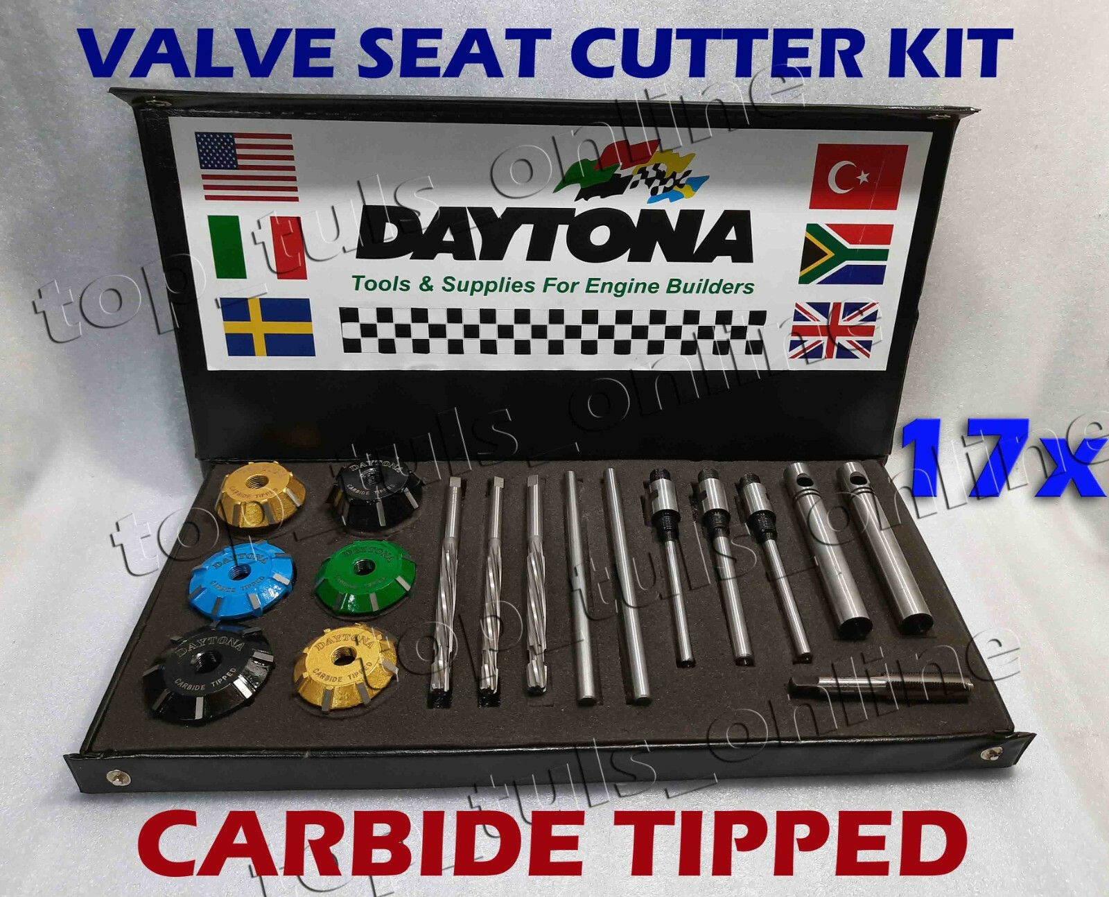 17x 3AC HARLEY DAVIDSON 883 86-03 XL1200 99-04 Twin Cam VALVE SEAT CUTTER CARBID