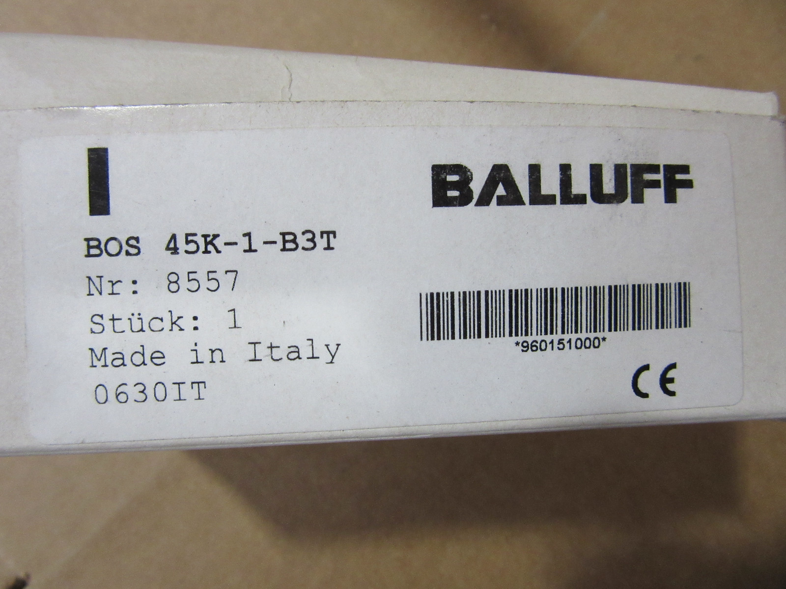 Balluff BOS 45K-1-B3T Photo Sensor B0S 45K-1-B3T NEW!!! in Box Free Shipping
