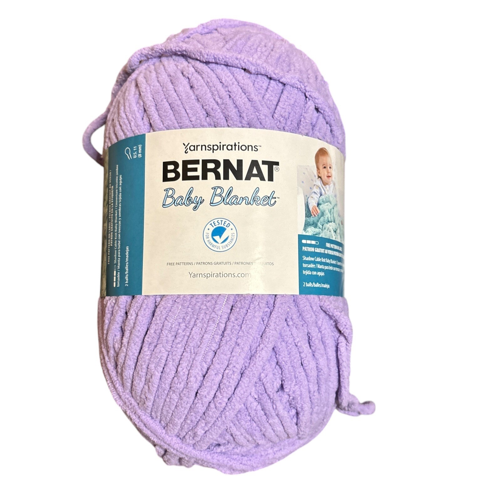 Bernat Baby Blanket Big Ball Yarn-Baby Lilac 161104-4310