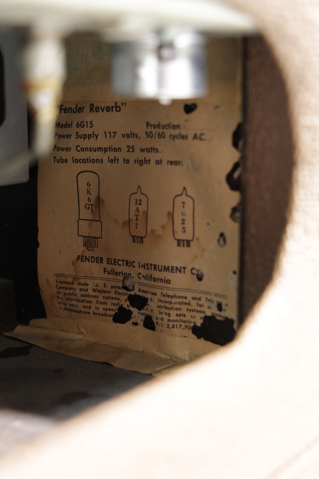 1963 Fender Reverb Unit Vintage Guitar Effect