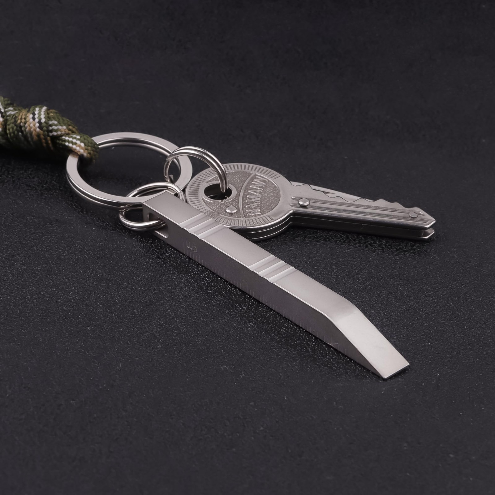 Hamans Pry Bar Mini Titanium Pry Bar Keychain with CM Unit Scale Package/Can ...