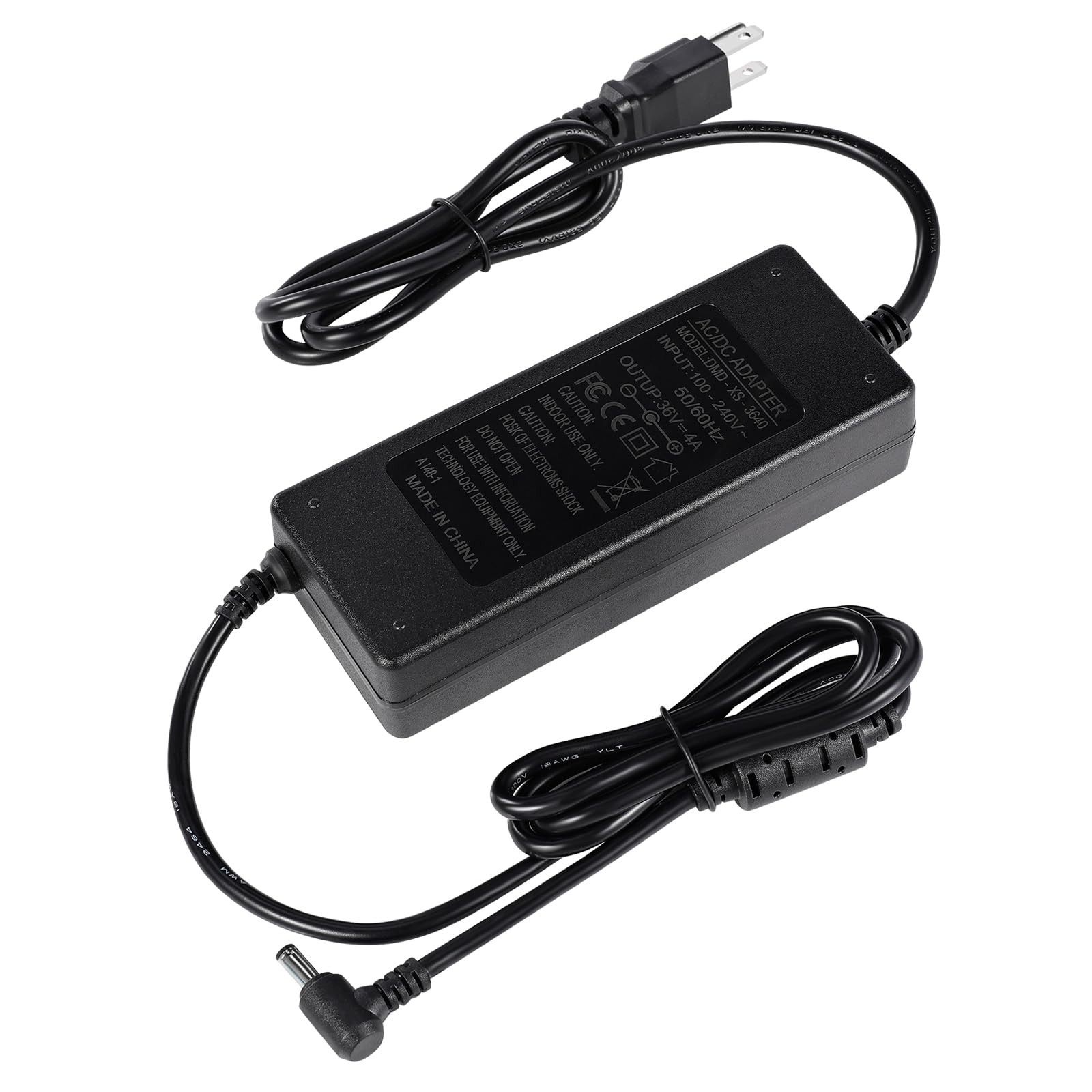 36V 4A 144W Power Supply, 100-240V AC to DC Adapter 36 Volt 4Amp, 5.5mm x 2.5mm