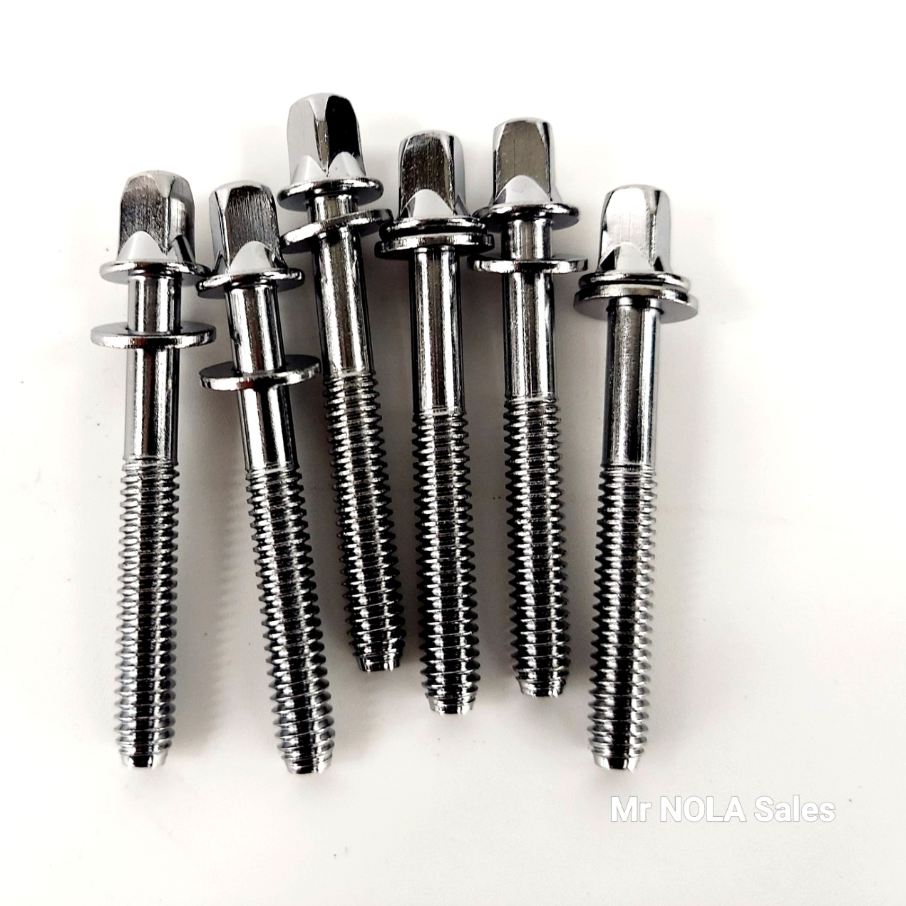 6 pk. Tension Rod 2-3/4" with Washers - Chrome - 56mm- T-043W Worldmax T-043W