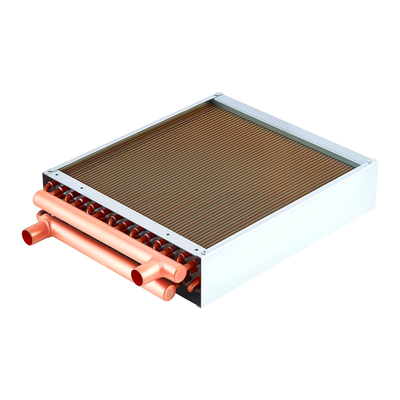Uimoso 14 x 14 in Water to Air Heat Exchanger HVAC Coil, 65K BTU Capacity