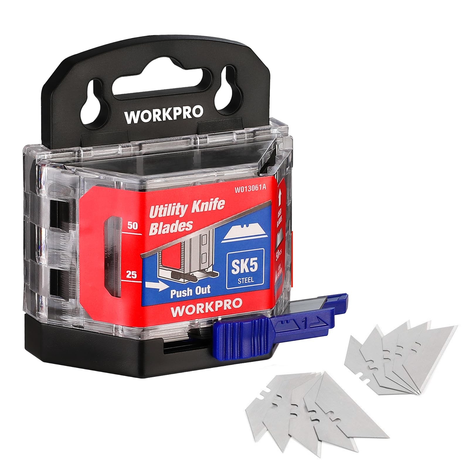 50Pack Utility Knife Blades with Dispenser