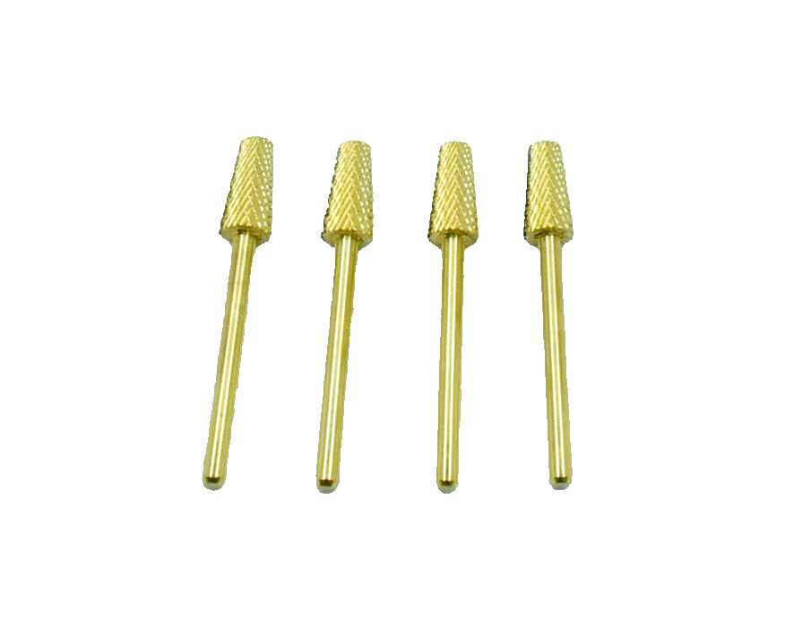 Startool Acrylic Nail Drill 3/32" Cuticle Taper Cleaner Gold *( 4 Pieces )