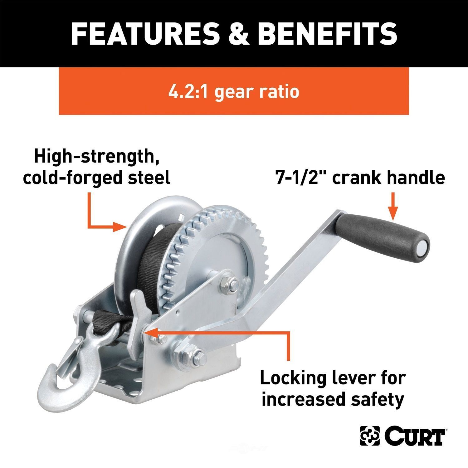 Trailer Winch Curt Manufacturing 29435