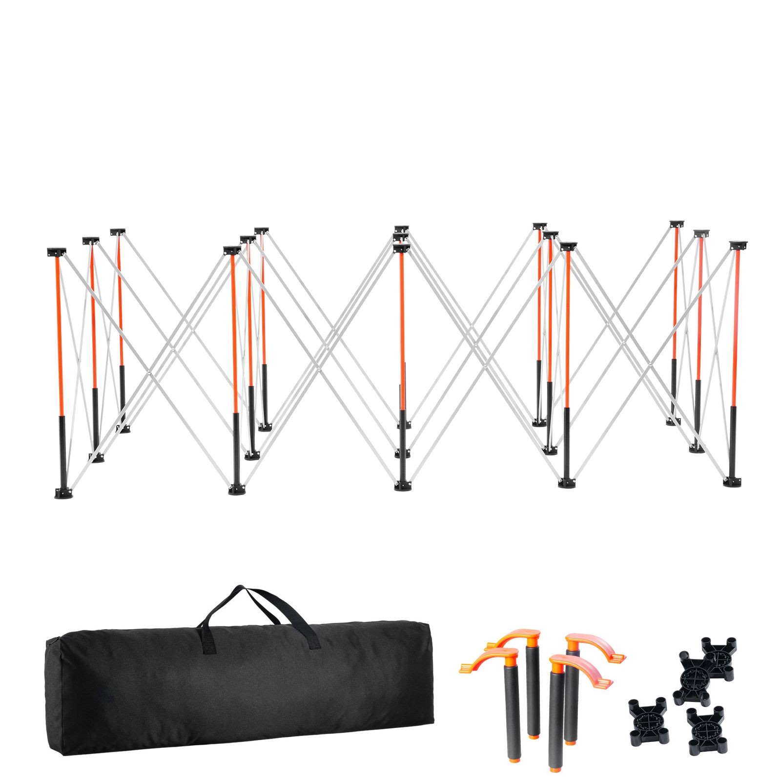 Aluminum Portable Workstand: 8.05×4.13ft, 6000lb Capacity, Fold & Go