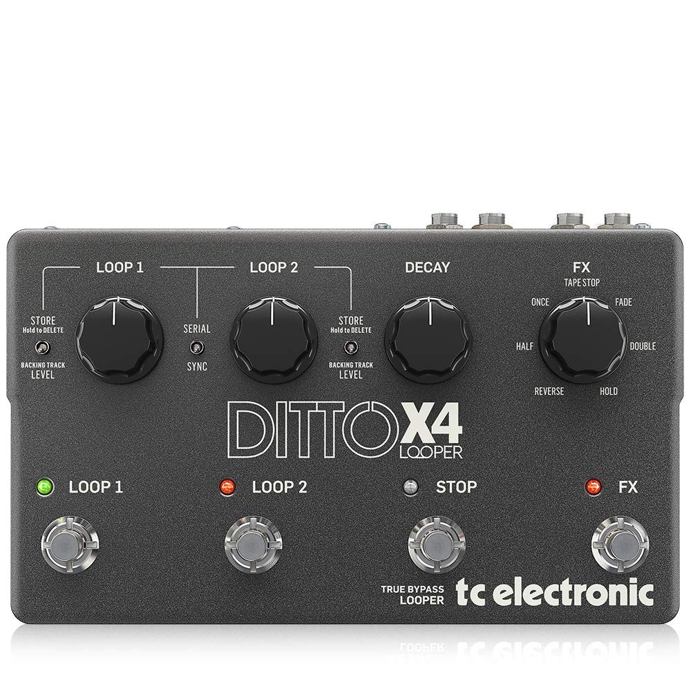 Tc Electronic DITTO X4 LOOPER Dual Track Looper, Gray