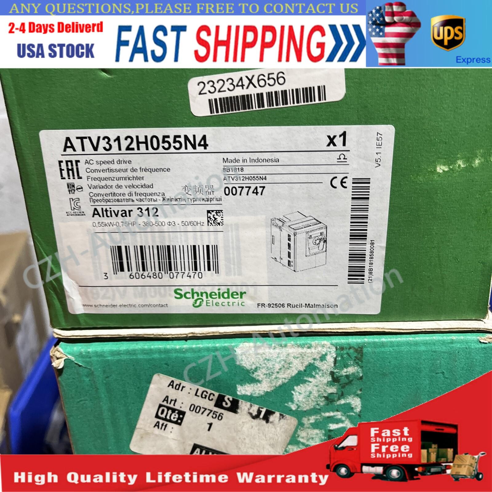 Schneider Electric ATV312H055N4 Ac Speed Drive 0.55KW 3phase Inverter New In Box