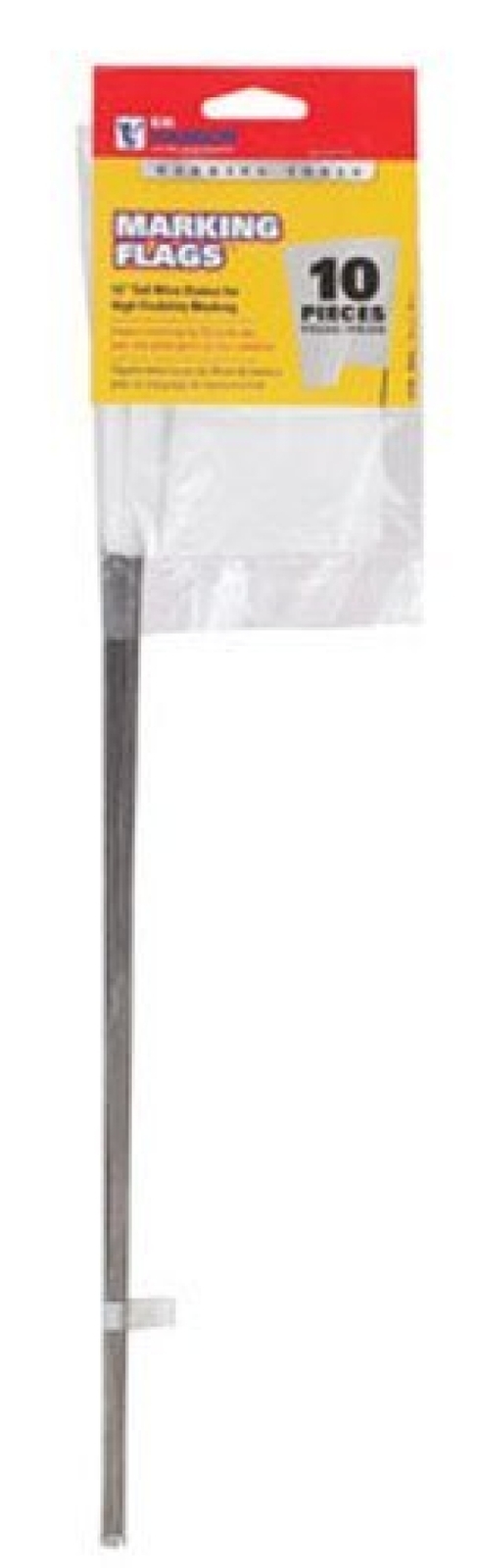 10PK 15" WHT Stake Flag