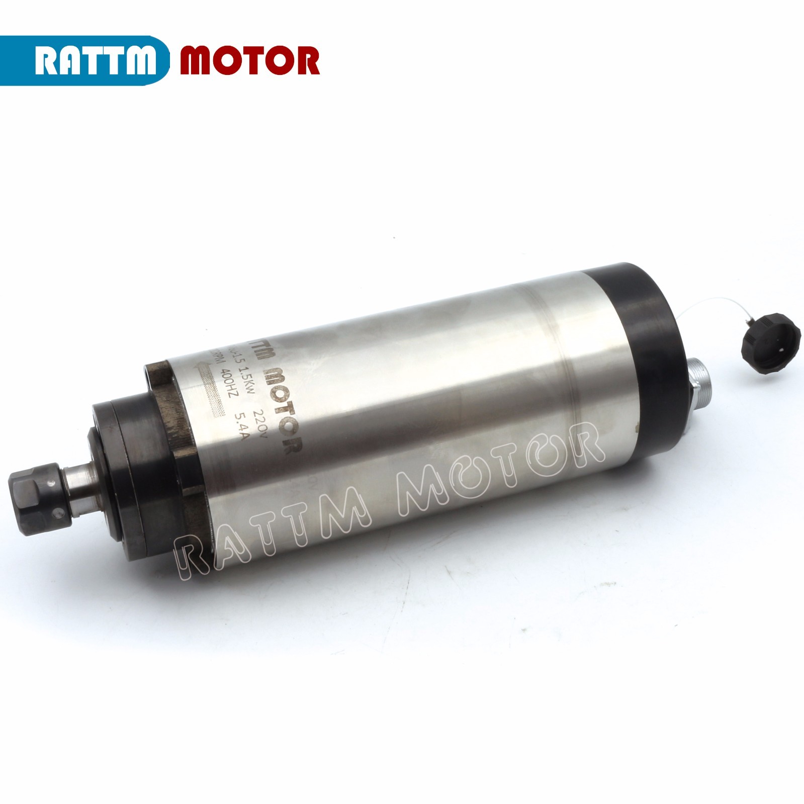 1.5KW ER16 220V Air Cooled 80mm Spindle Motor 24000rpm 0.6Nm 5.4A 400HZ Engrave