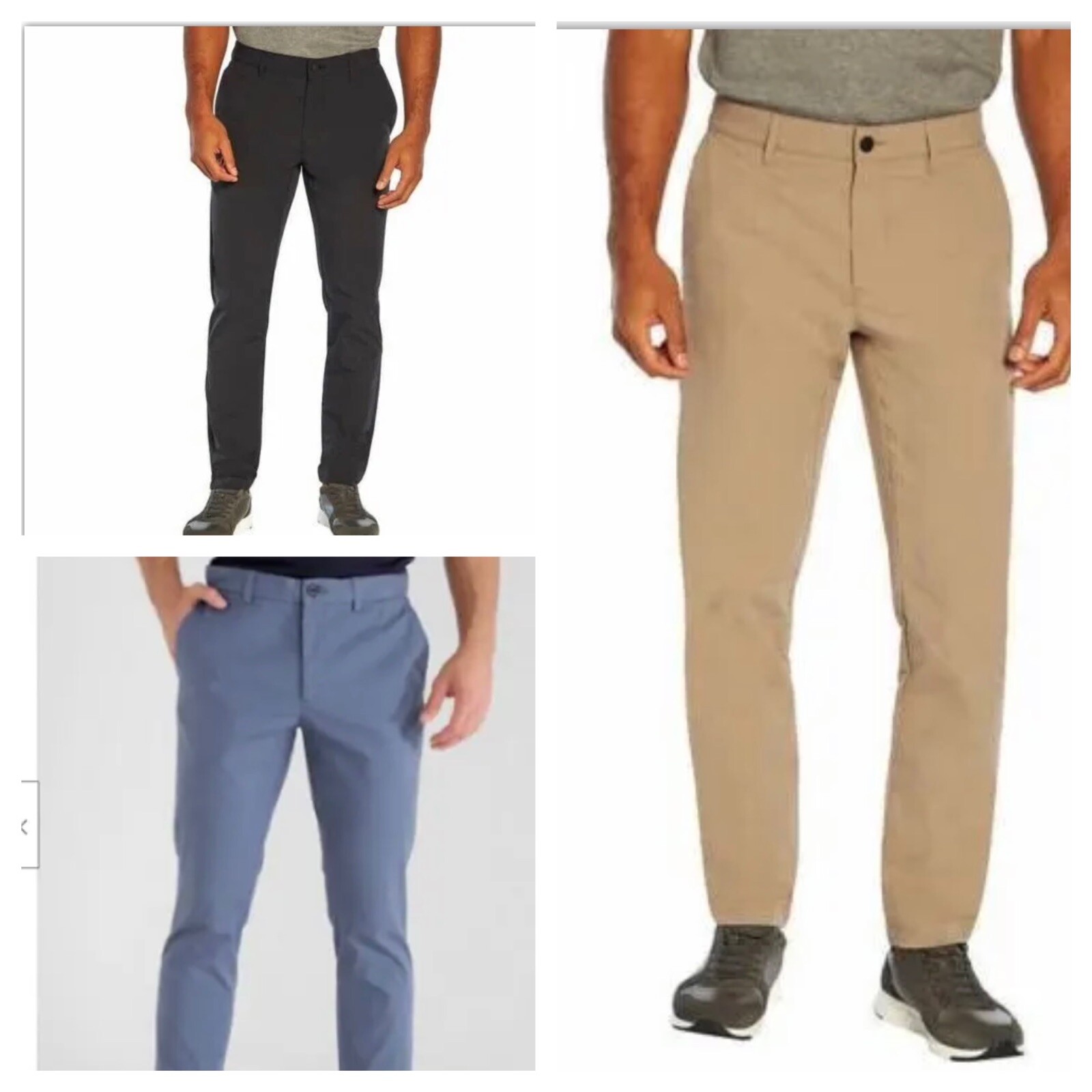 Banana Republic Men's Flat Front Pant Slim Fit Stretch Fabric Wicking VARIETY