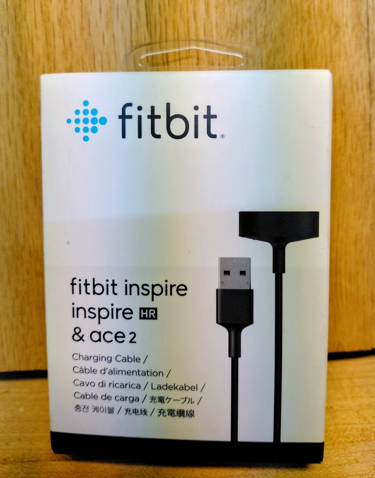 Fitbit Charging Cable for Fitbit Inspire/Inspire HR and Ace 2 - Black (FB169RCC)