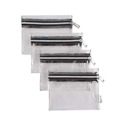 Clear Vinyl Zipper Multi-purpose Waterproof Office Organizers - Small
