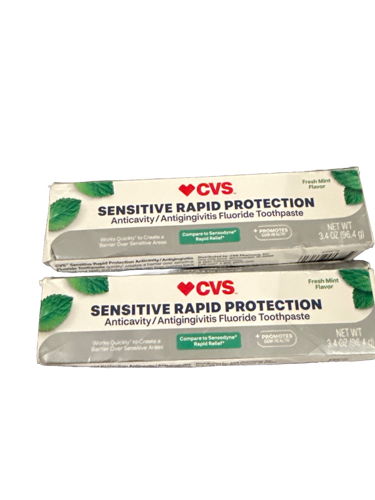 CVS SENSITIVE RAPID PROTECTION  Anticavity / Antigingivtis Flouride 3.4 OZ 10/28
