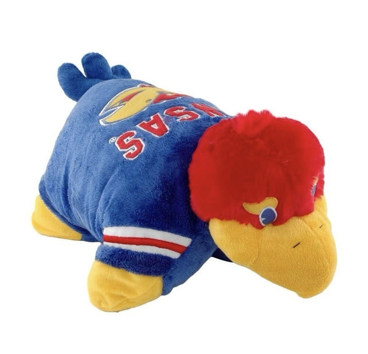 University Of Kansas Jayhawks Large Plush 18" Mascot Pillow Pet NWT Rock Chalk