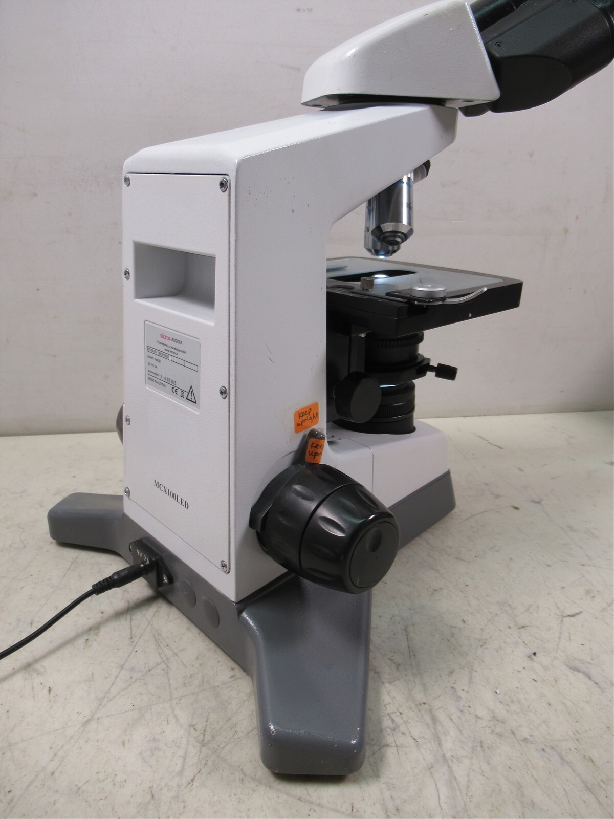 Micros Austria Binocular Microscope 4 Objectives & Eyepieces MCX100LED Daffodil