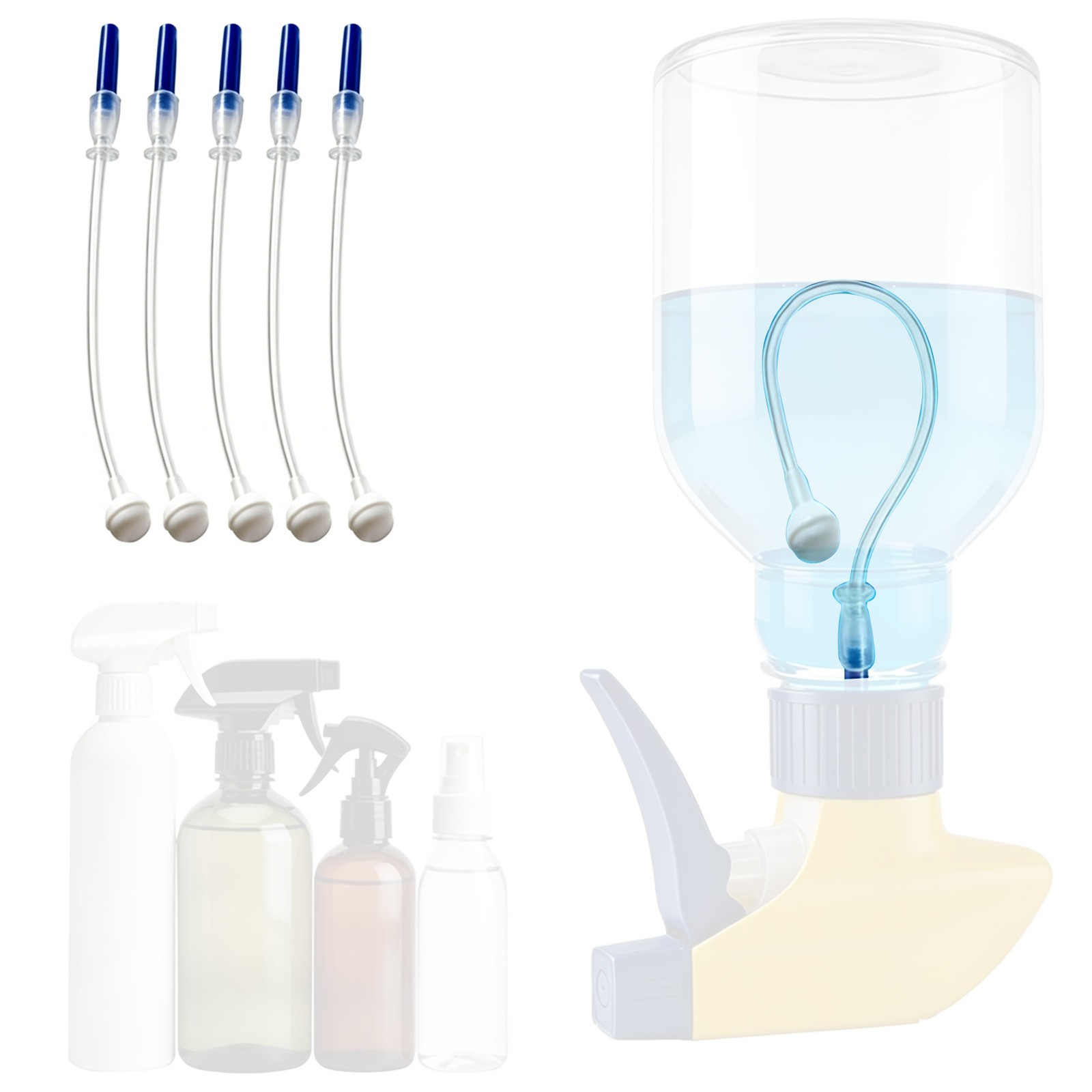 6PCS 360° Spray Bottle Adapter For Easy Spraying At Any Angle Easy To Use