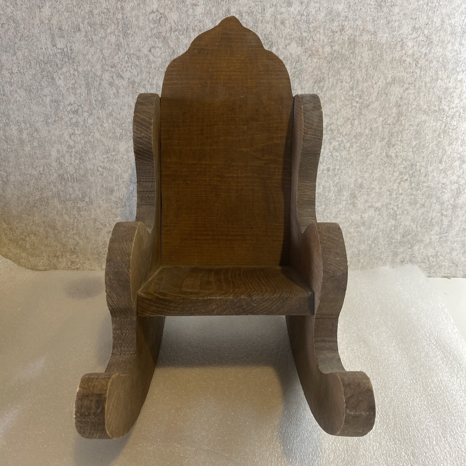Vintage Handmade Childs Wooden Rocking Chair Toddler Doll Baby 13" Tall 7" Wide