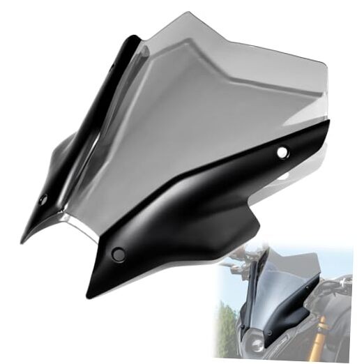 Windshield for Yamaha MT09 FZ09, Light Gray Wind Shield Front Windscreen Air