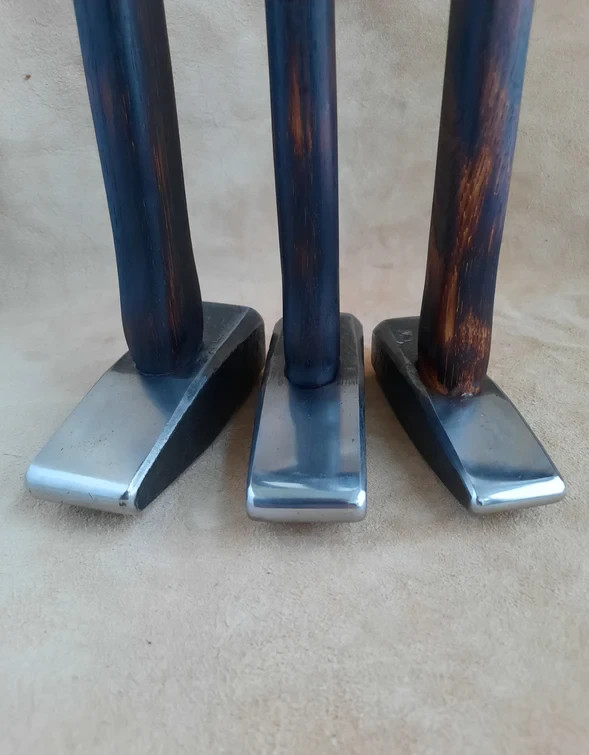 Set of 2 Black Cross Peen Hammer -2.5 LB Iron Hammer