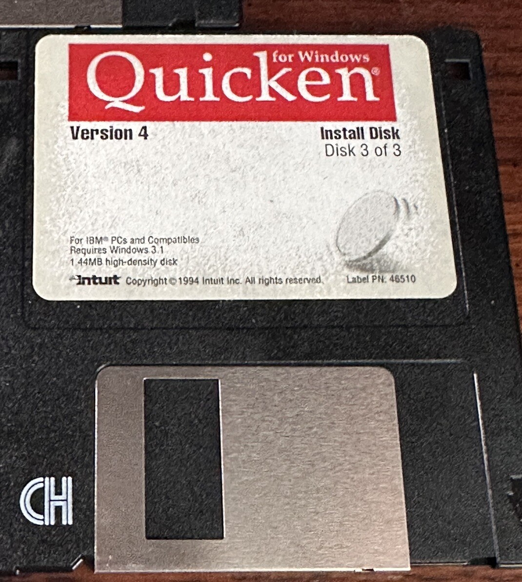 Vintage Quicken Version 4 For Windows 3.1 IBM-PC 3x 3.5” Floppy Disk Set