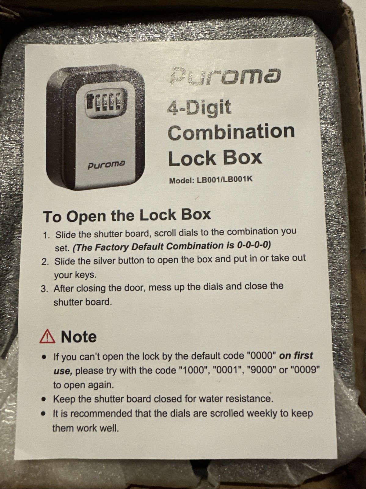 Wall Mount Key Lock Box With 4digit Combination Resettable Code A B Switch And 5