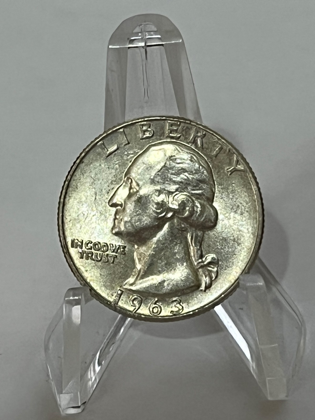 1963 D D/D ERROR  Washington quarter  90% silver  HIGH GRADE # TE38