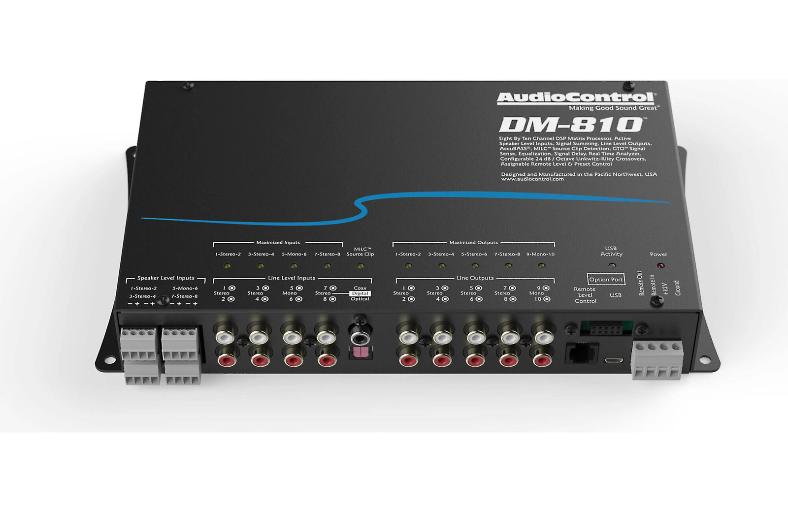 AudioControl DM-810 DSP Matrix Digital Signal Processor 8-CH Input/10-CH Output