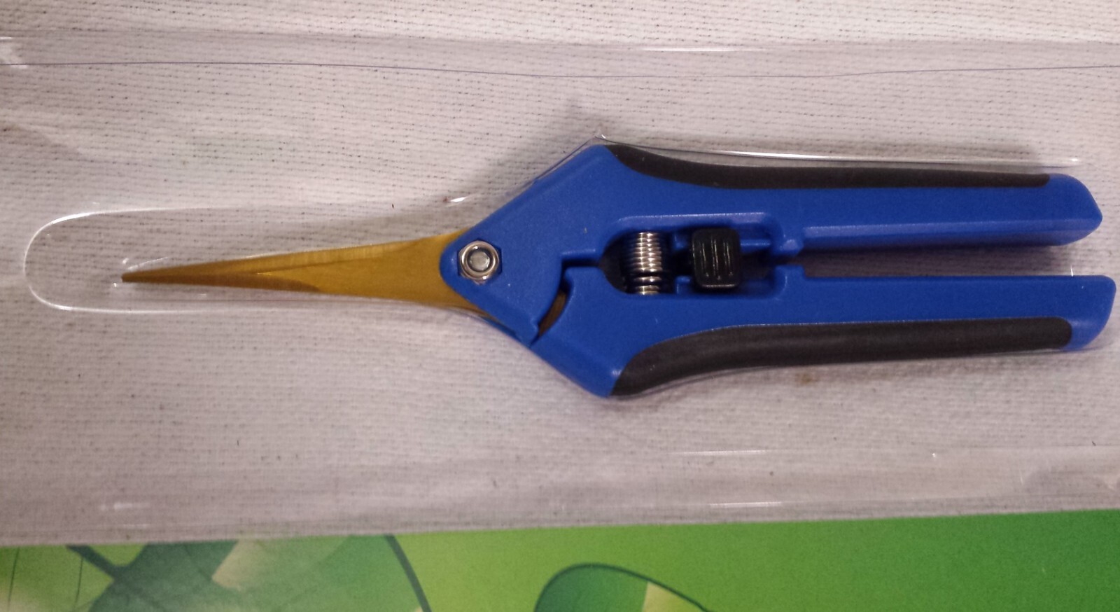 Precision Curved Blade Pruners Cutters Blue Anti-Slip Handles Stainless Steel