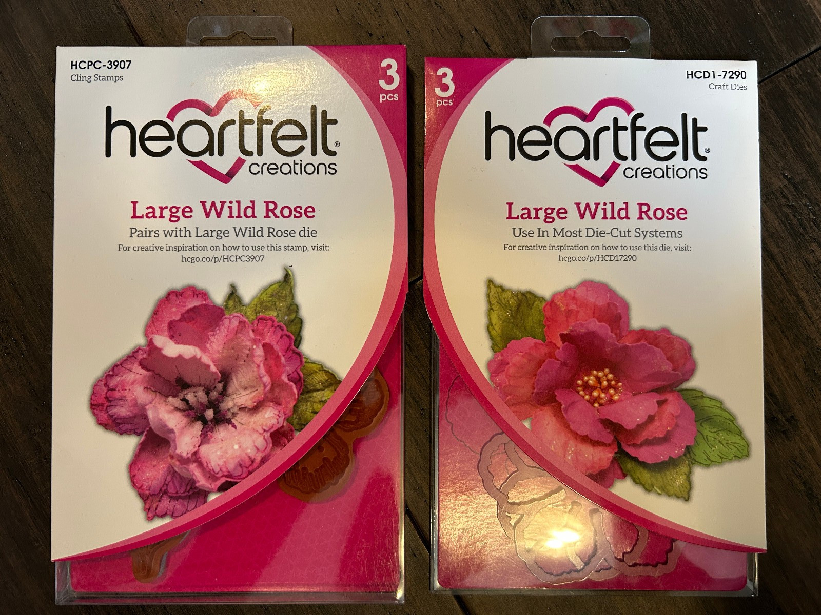 Heartfelt Creations Large Wild Rose Dies & Cling Stamps Set HCD1-7290 HCPC-3907