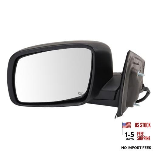 Driver Side Power Heated Mirror Textured Black Compatible with 2009-2015