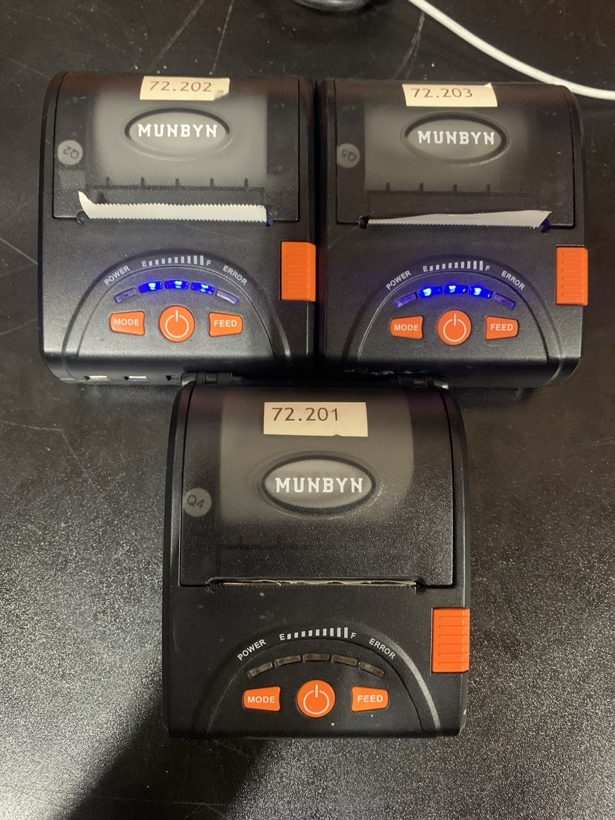 MUNBYN IMP001 58mm Bluetooth Receipt Printer Powers On Parts Repair (Lot Of 3)