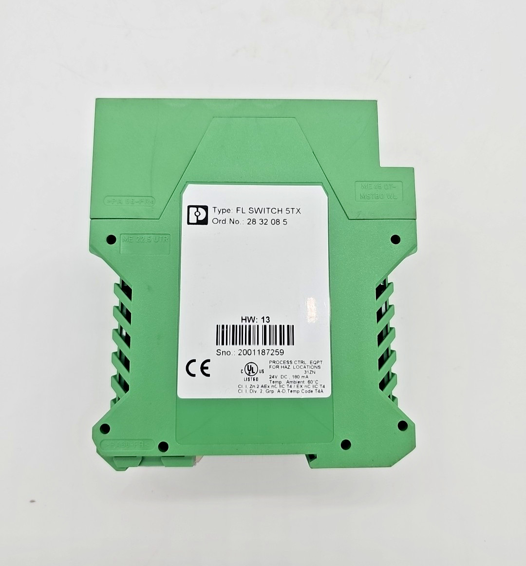 PHOENIX CONTACT FL SWITCH 5TX 28 32 08 5 HW 13 INDUSTRIAL ETHERNET SWITCH
