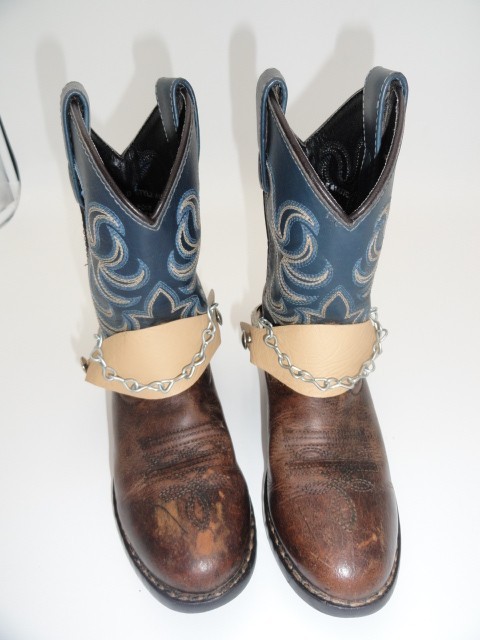 Kids Boots Size 12 Western Boots and Spurs Costume Blue Cowboy Cowgirl