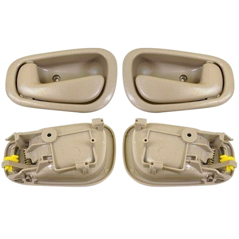 4Pcs Inside Door Handle For 1998-2002 Toyota Corolla Chevrolet Prizm Tan Beige