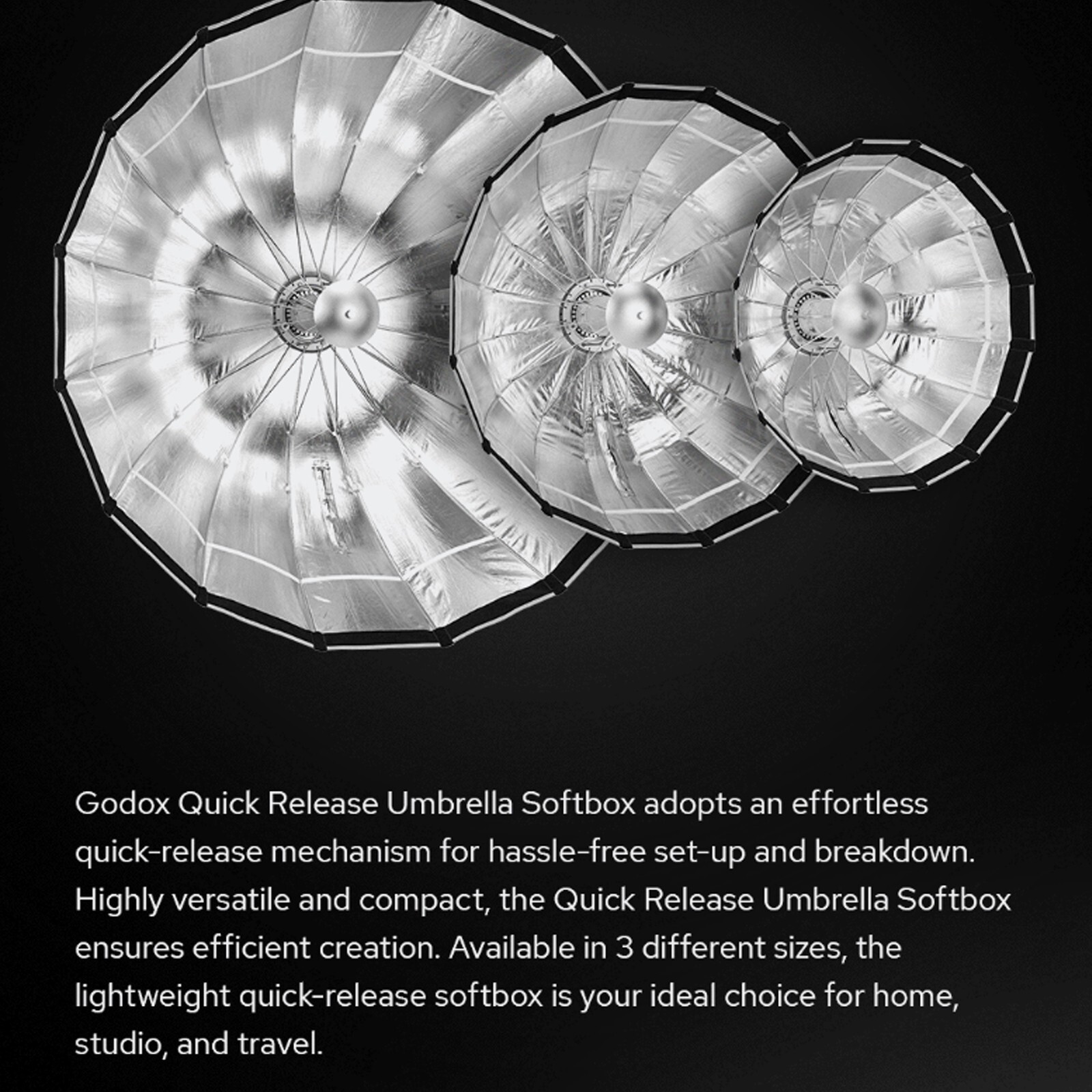 Godox S85T 85cm Umbrella Softbox Quick Release Soft Box Light Diffuser + Grid