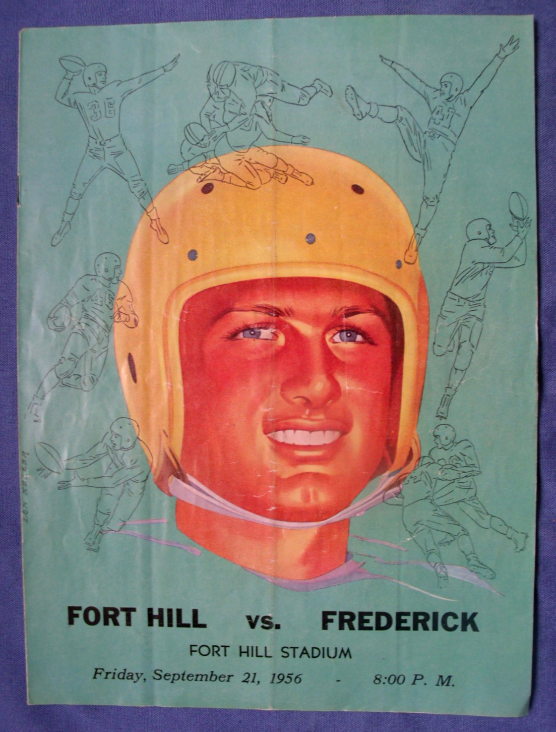 Sept 21, 1956 Frederick Md High School v Fort Hill Football Program, Roster, Ads