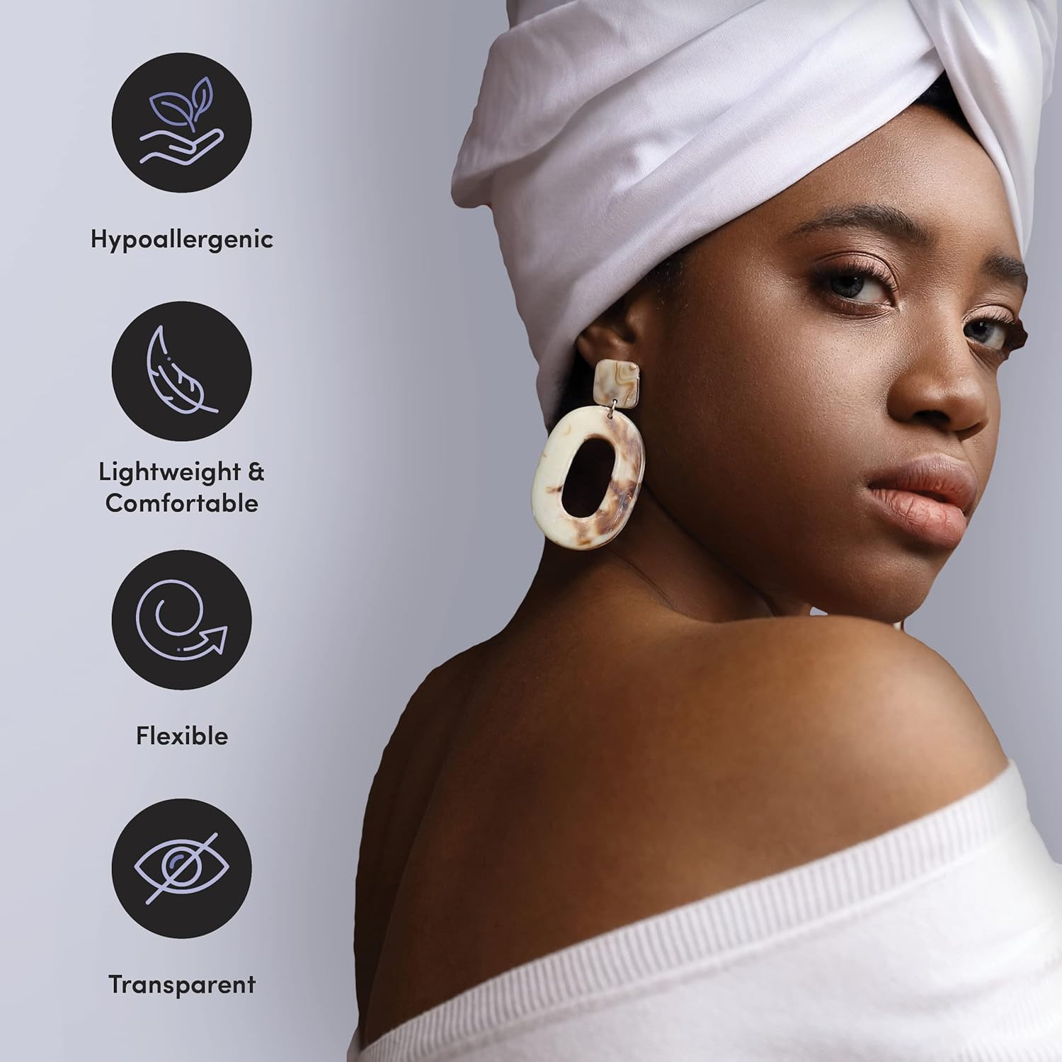 Lobe Miracle- Clear Earring Support Patches - Earring Backs for Droopy Ears - Ea
