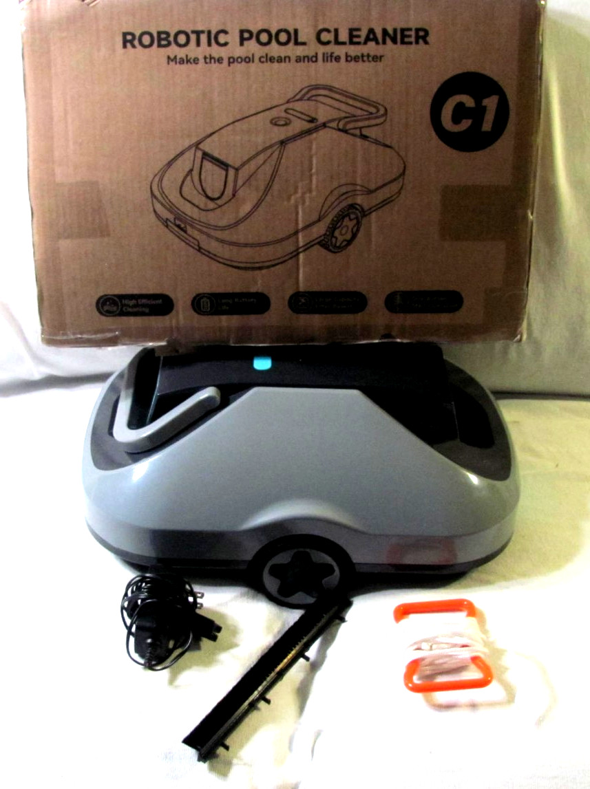 C1 Robotic Pool Cleaner, Cordless Pool Vacuum Untested Appears Unused